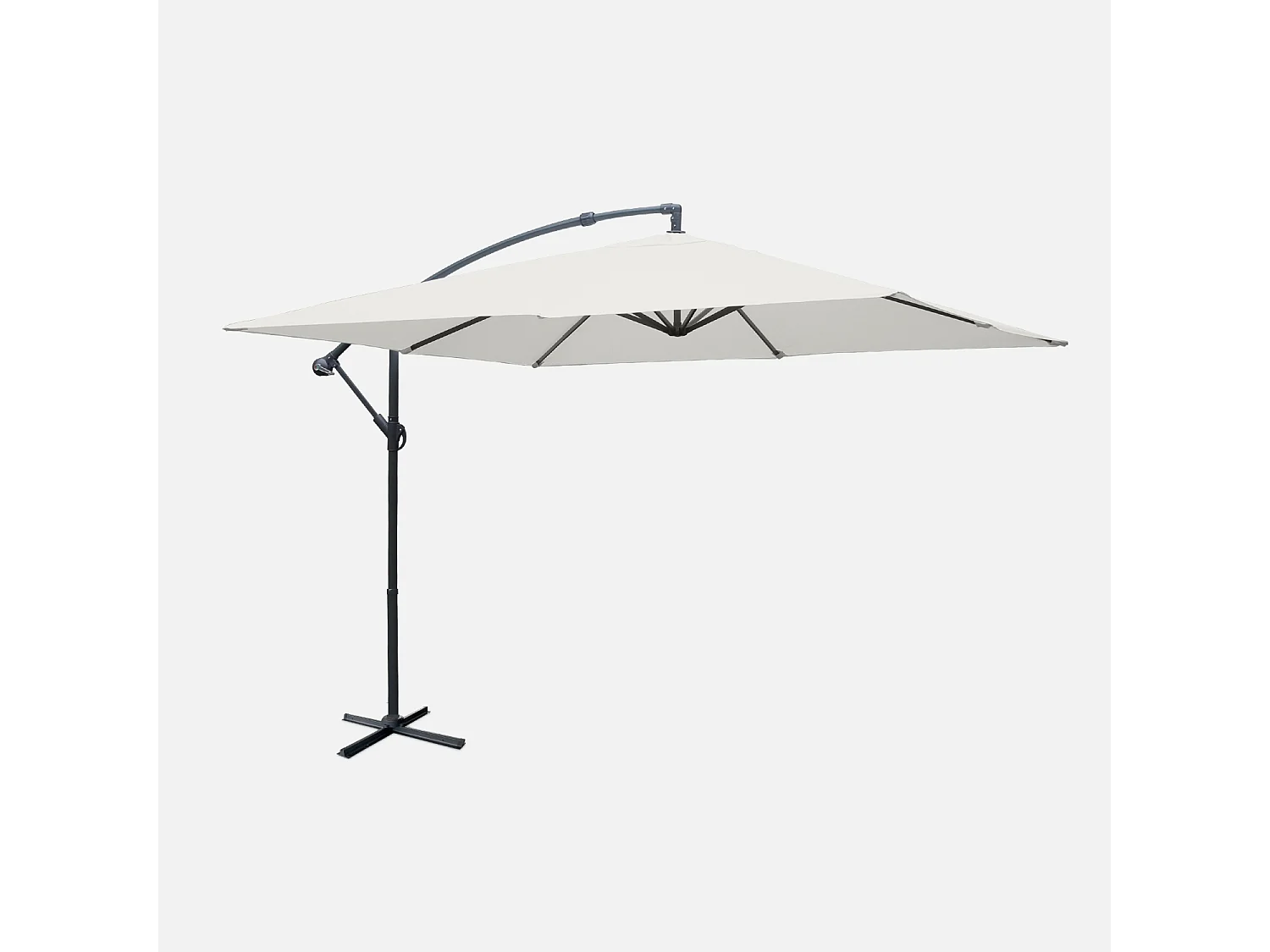 Parasol 3x3m cuadrado crudo