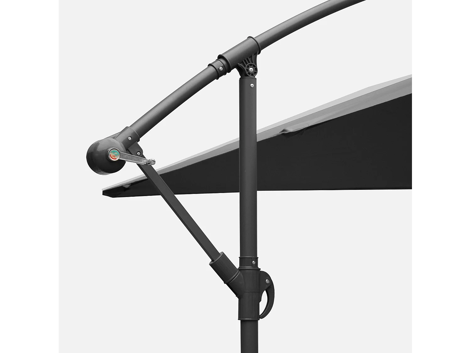 Ombrellone quadrato offset 3x3m, grigio