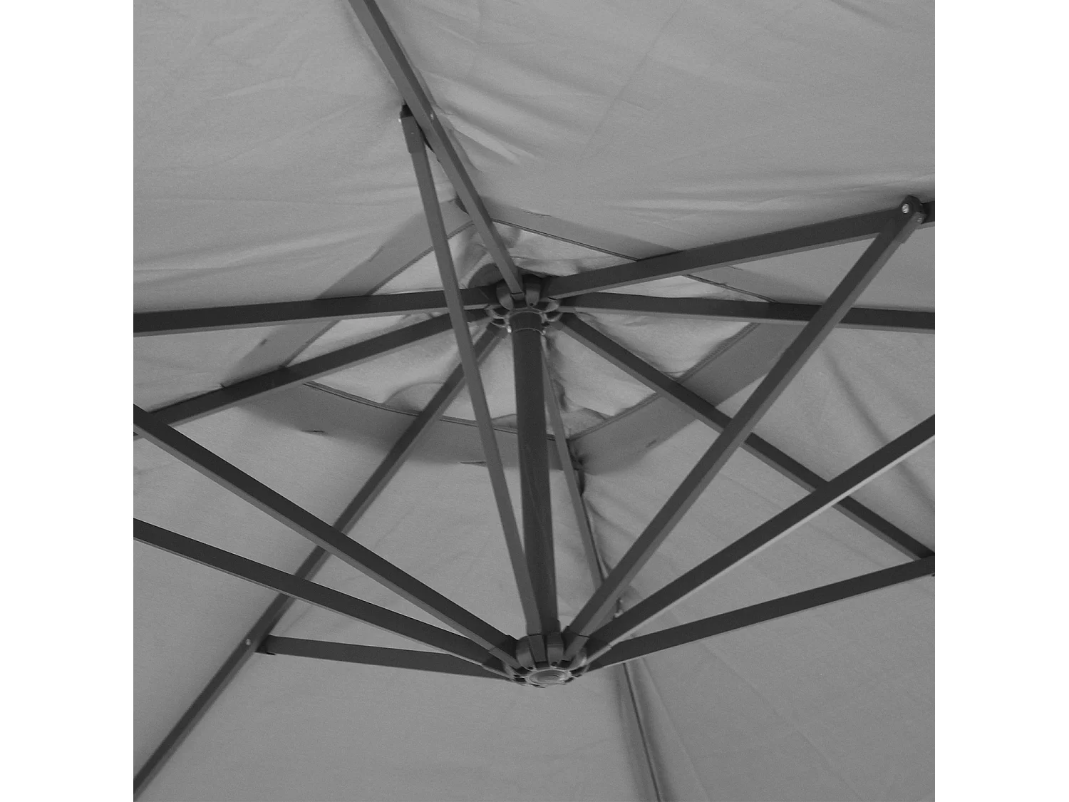 Ombrellone quadrato offset 3x3m, grigio