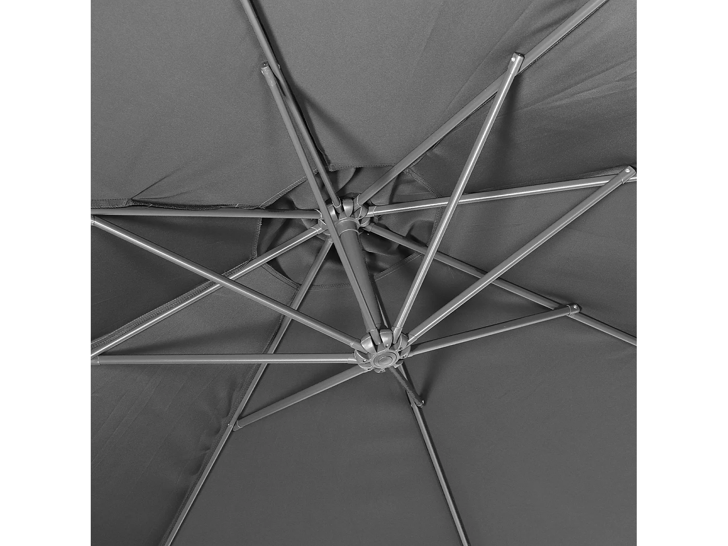 Ombrellone rotondo offset, 350cm, grigio