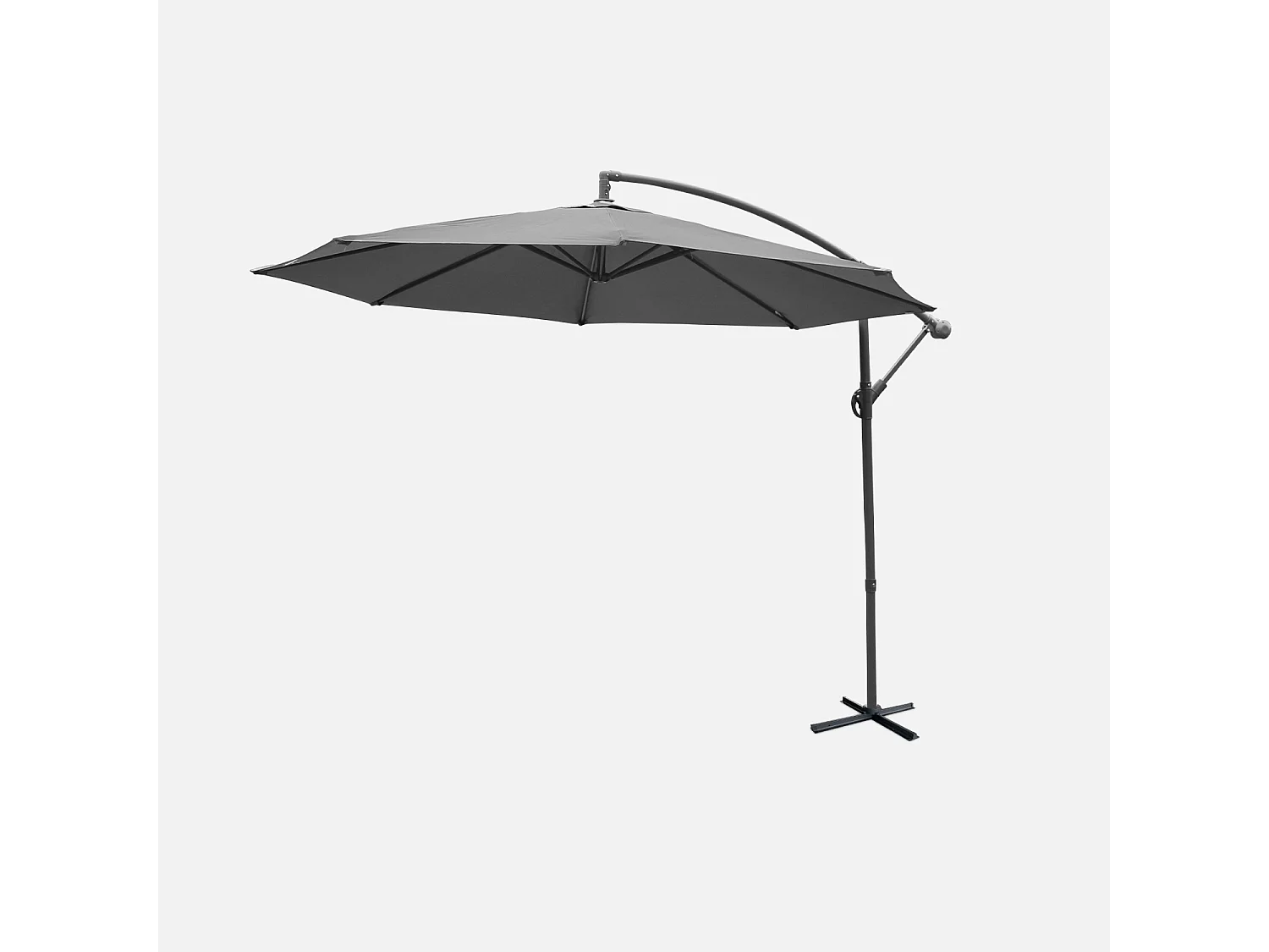 Parasol redondo 3m gris