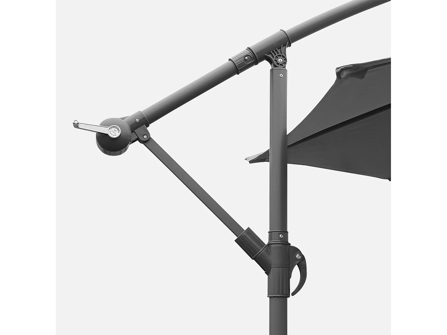 Parasol redondo 3m gris