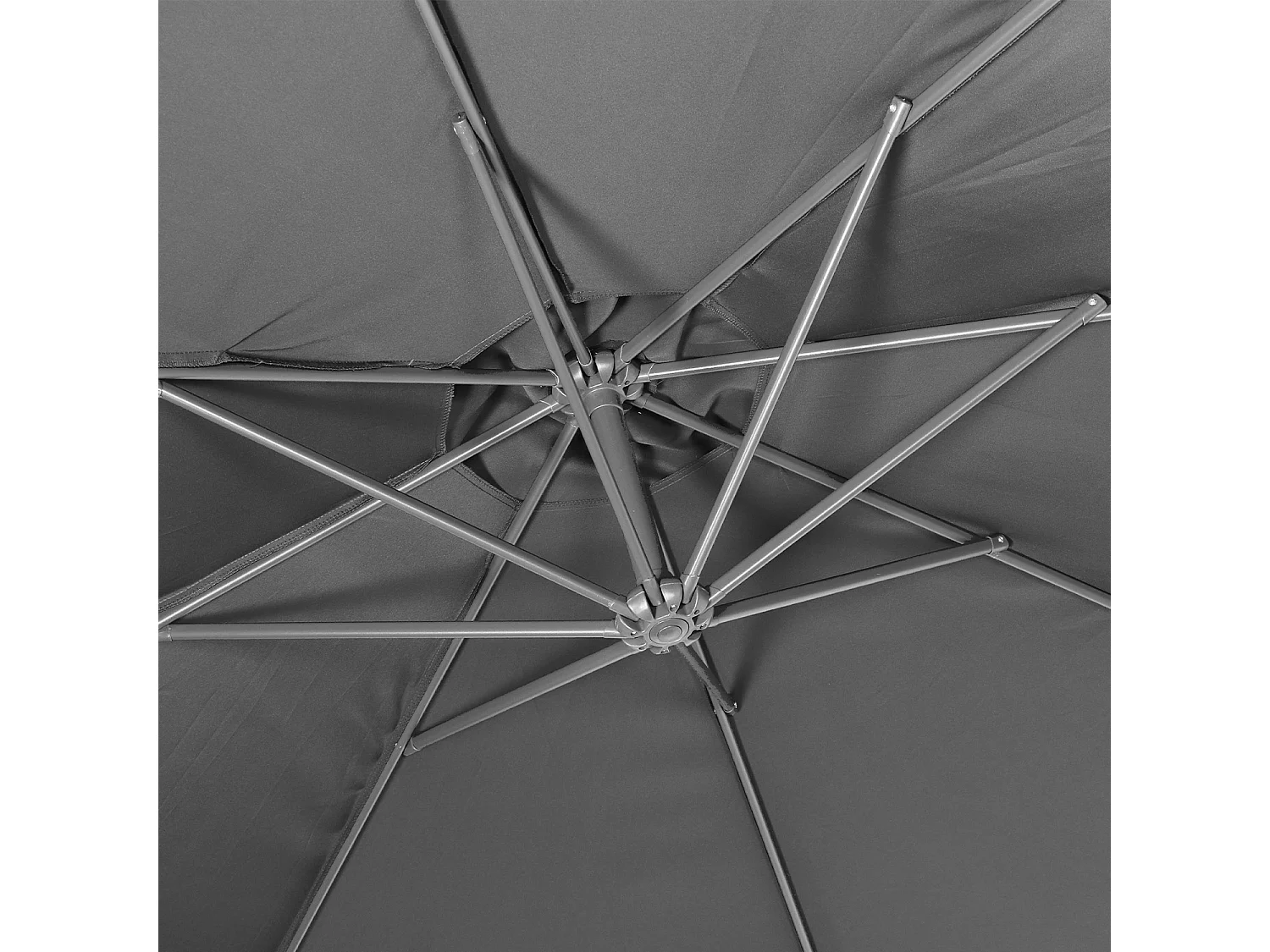 Parasol redondo 3m gris