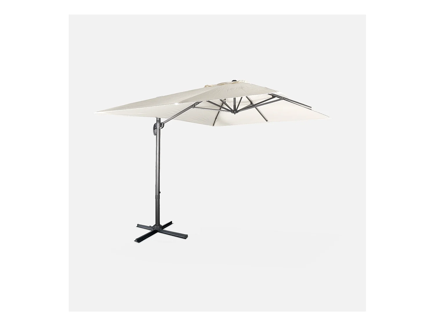 3x4m parasol desplazado rectangular crudo
