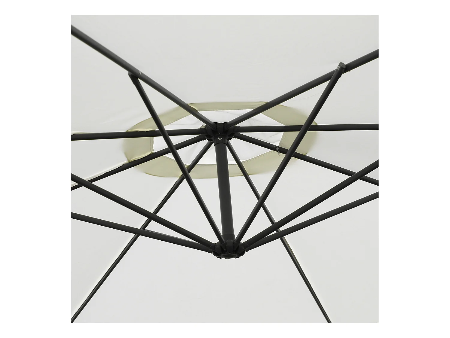 Ombrellone rotondo offset, 350cm, ecrù