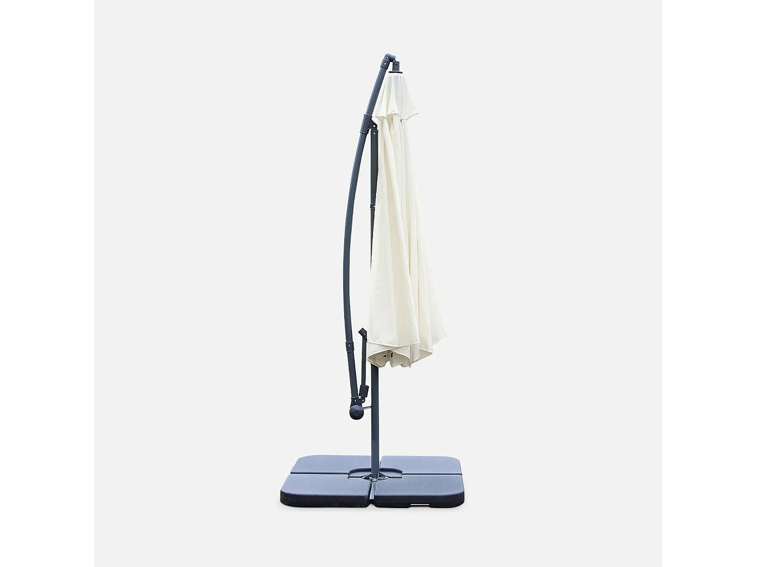 Ombrellone rotondo offset, 350cm, ecrù