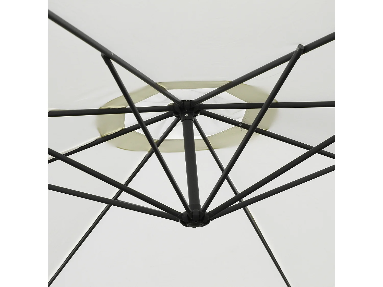 Ombrellone rotondo offset, 350cm, ecrù