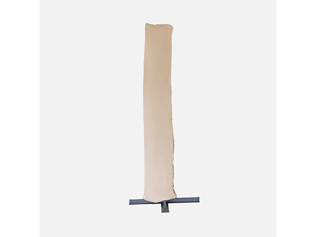 Ombrellone rettangolare, 3x4m + base, beige