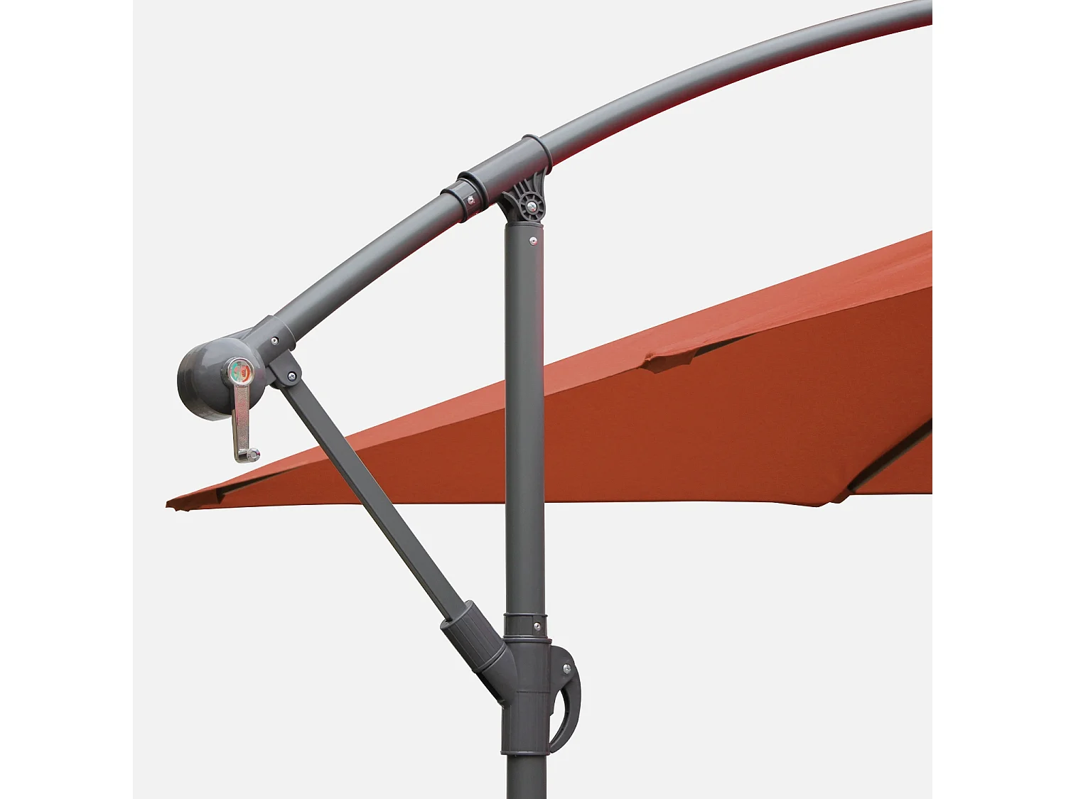 Parasol 3x3m cuadrado terracotta