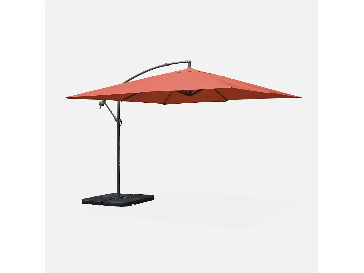 Parasol 3x3m cuadrado terracotta