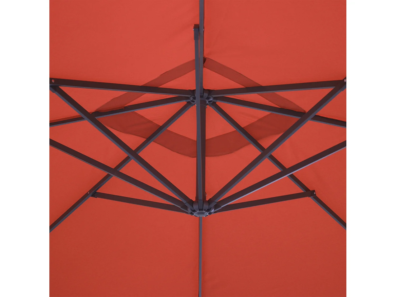 Ombrellone quadrato eccentrico, 3x3m, terracotta