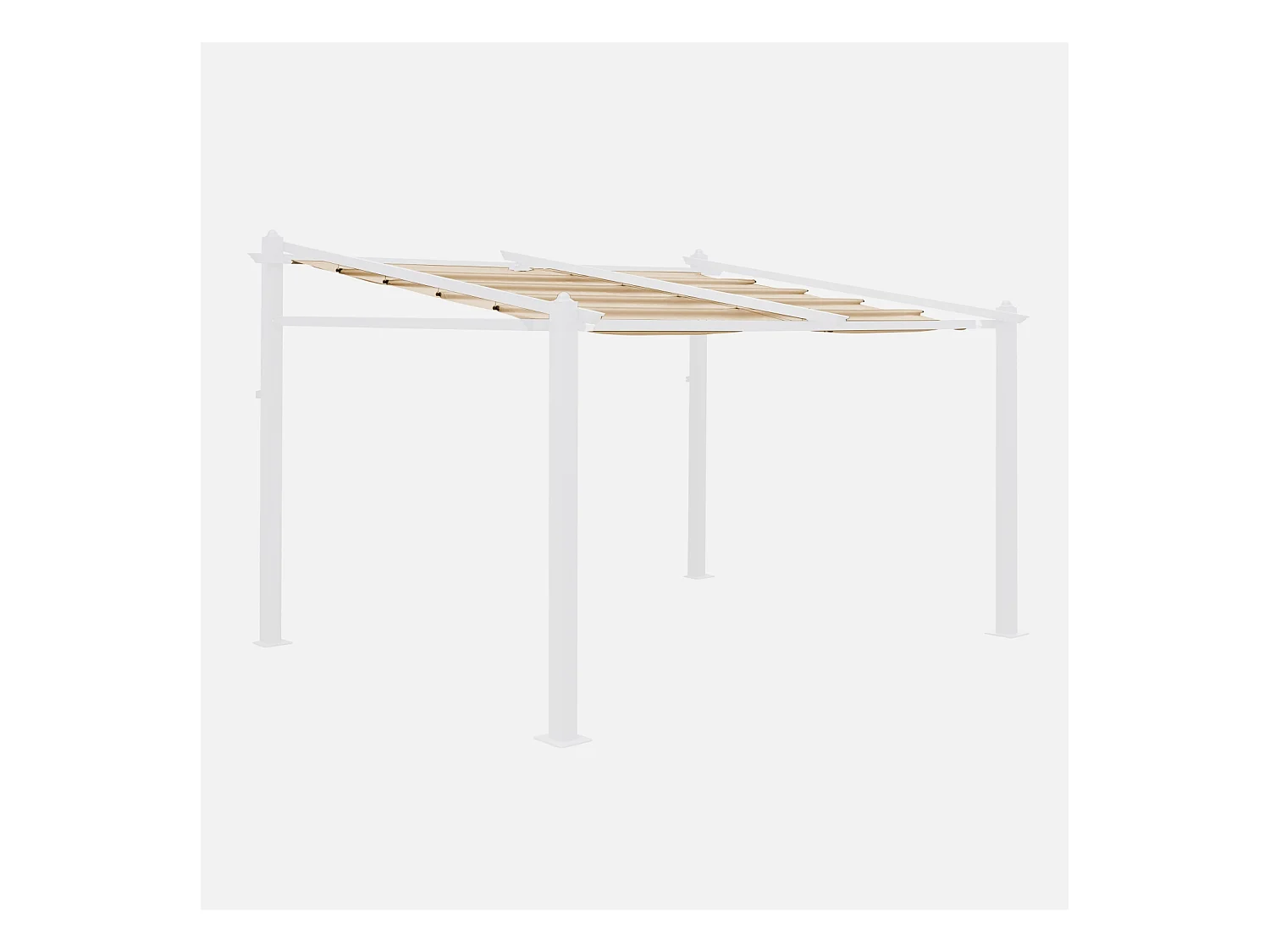 Toile de toit beige pour tonnelle 3x4m Murum - toile de rechange pergola. toile de remplacement