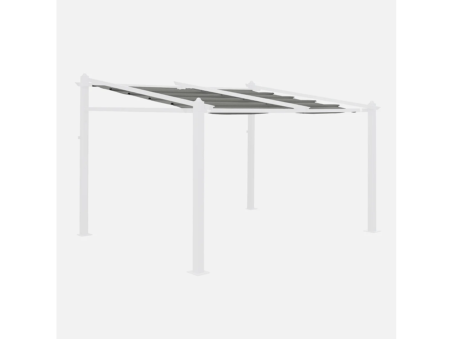 Techo de repuesto para pérgola 3x4m gris
