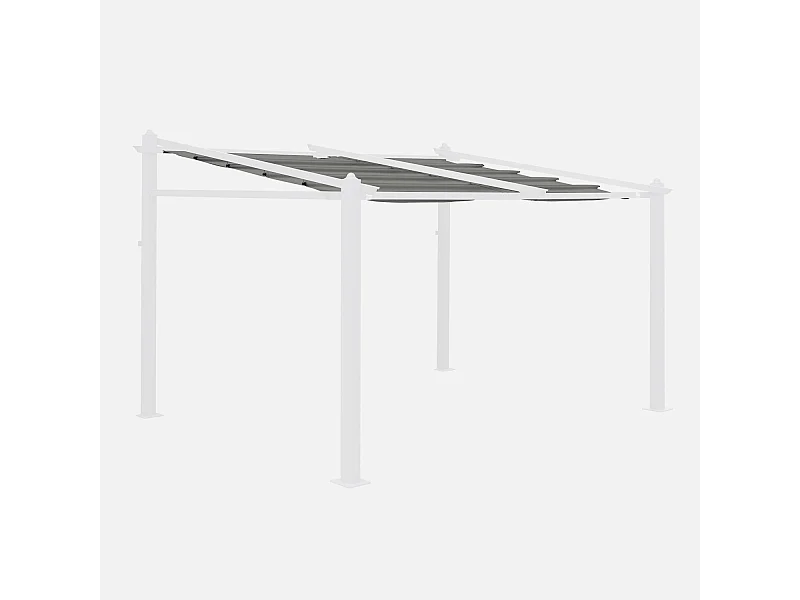 Techo de repuesto para pérgola 3x4m gris