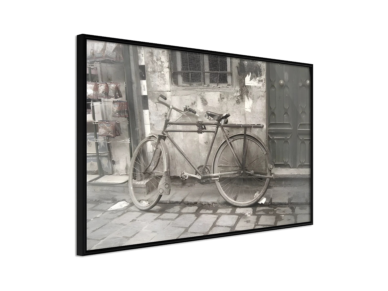Affiche Murale Encadrée "Old Bicycle" 60 x 40 cm Noir