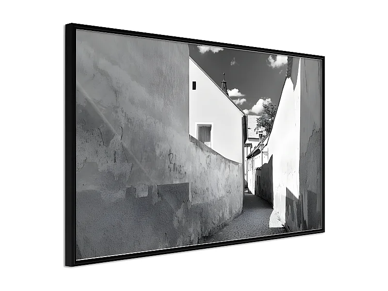 Affiche Murale Encadrée "Sunny Day in the Town" 90 x 60 cm Noir