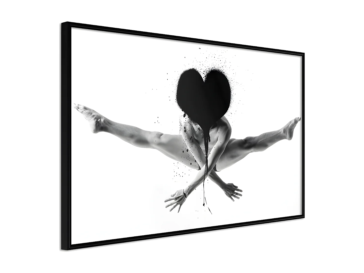 Affiche Murale Encadrée "Splits in the Air" 90 x 60 cm Noir