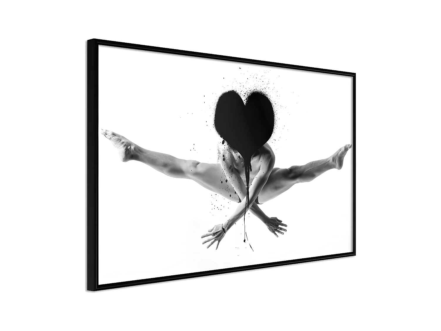 Affiche Murale Encadrée "Splits in the Air" 90 x 60 cm Noir