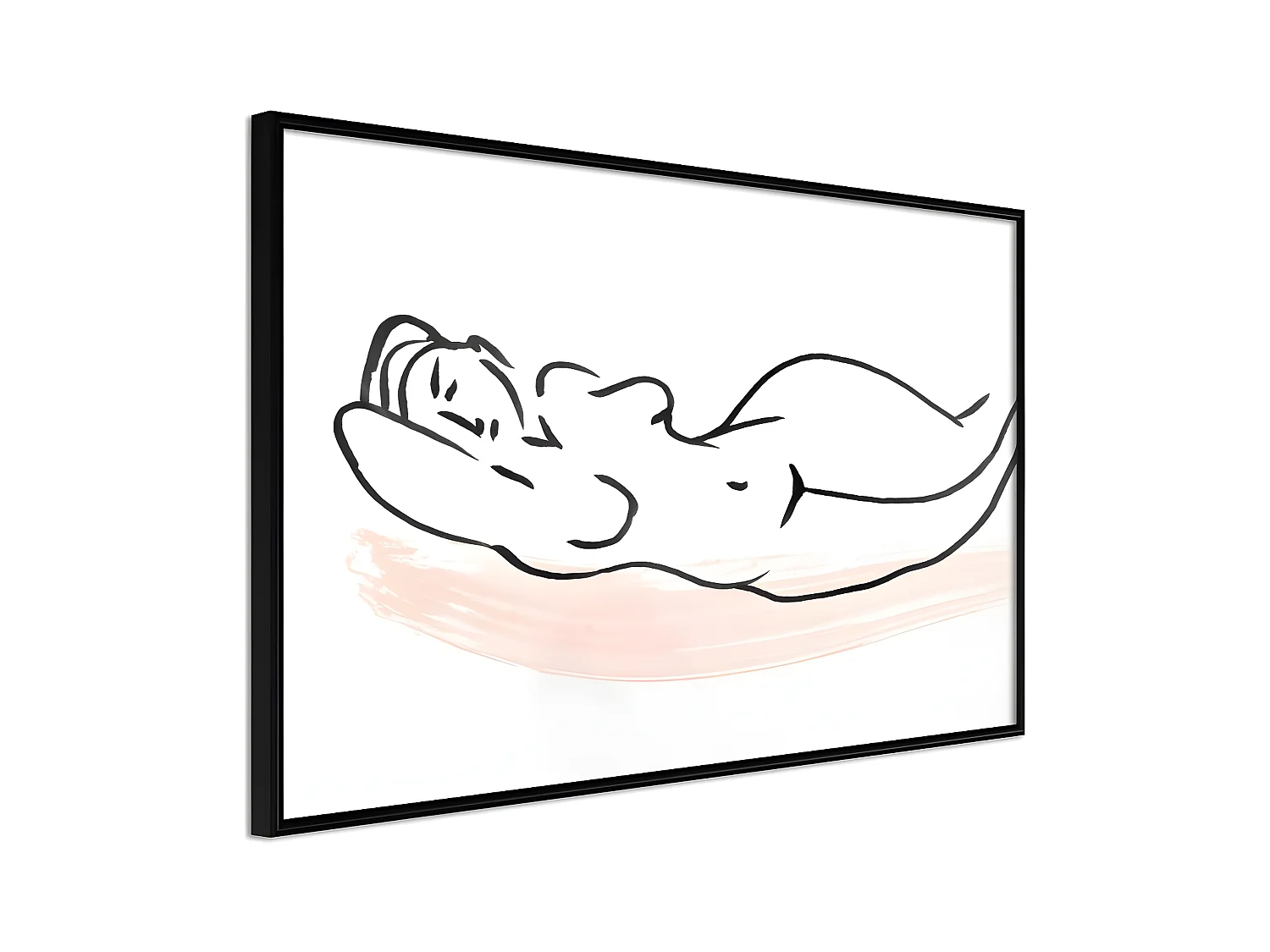 Affiche Murale Encadrée "Baroque Shapes" 45 x 30 cm Noir