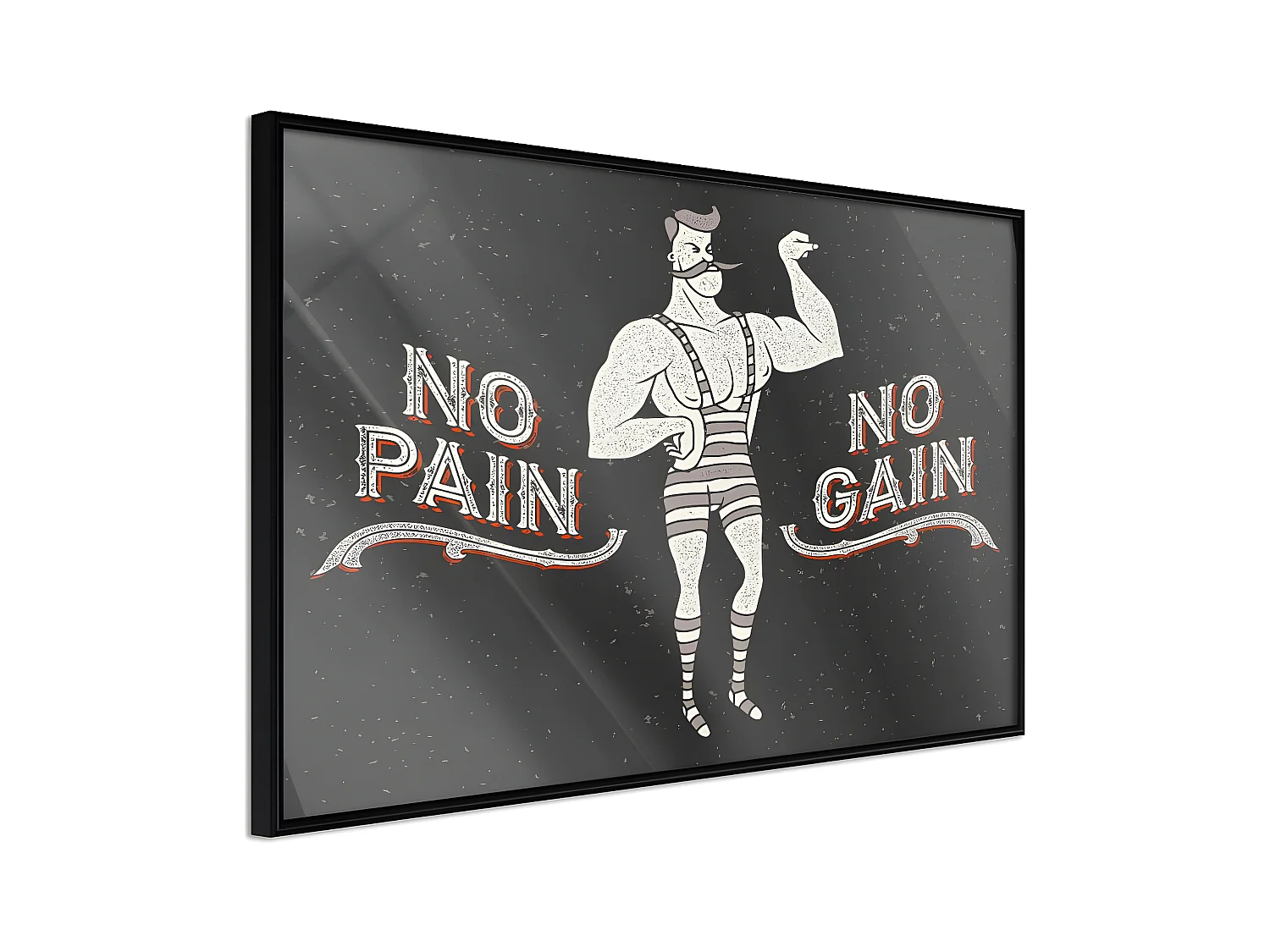 Affiche Murale Encadrée "Athlete" 60 x 40 cm Noir