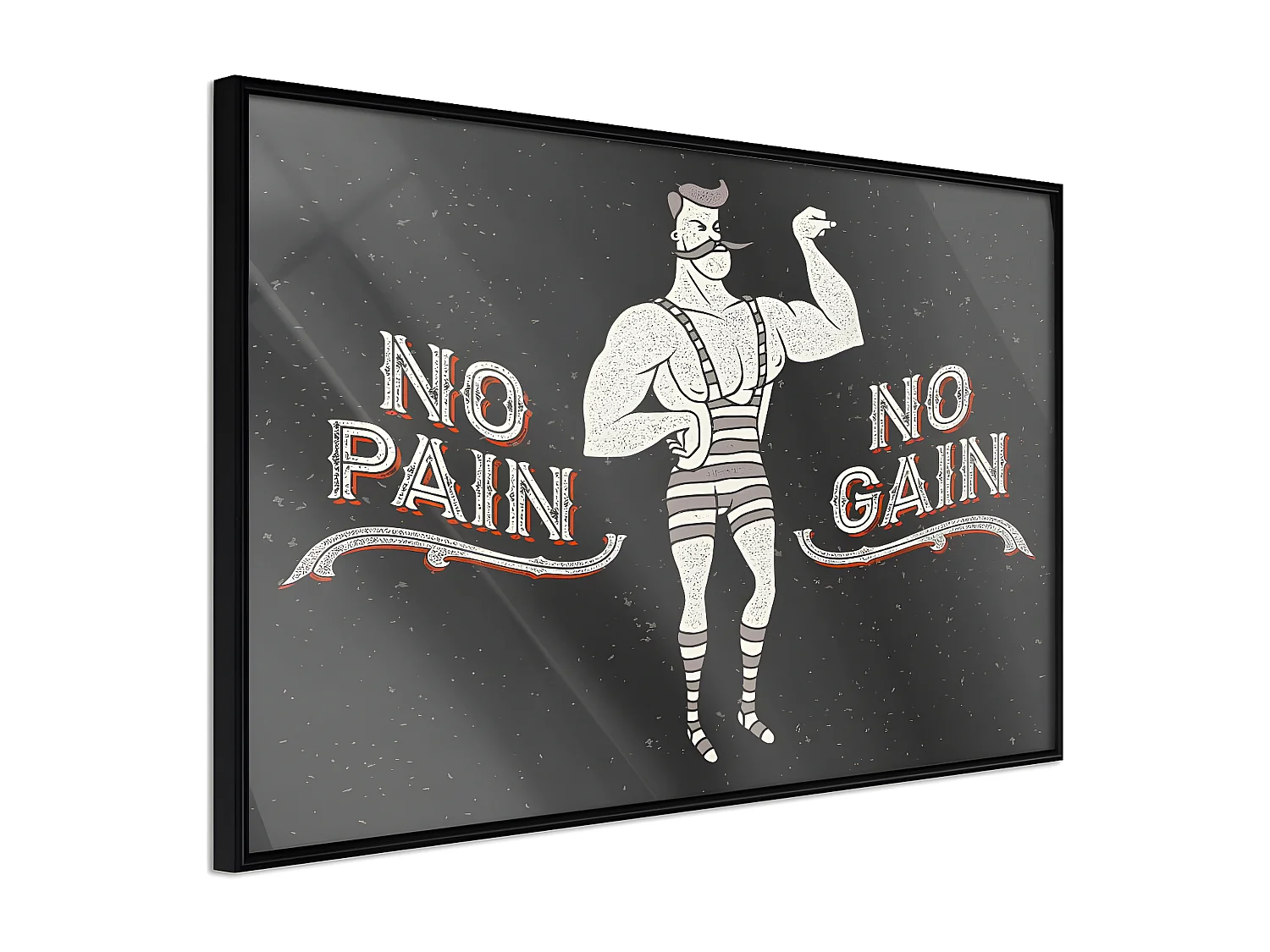 Affiche Murale Encadrée "Athlete" 60 x 40 cm Noir