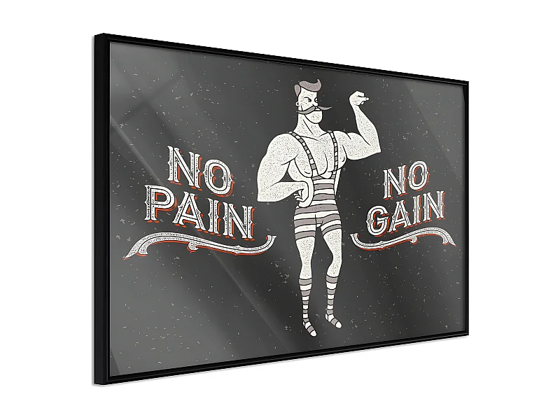 Affiche Murale Encadrée "Athlete" 60 x 40 cm Noir