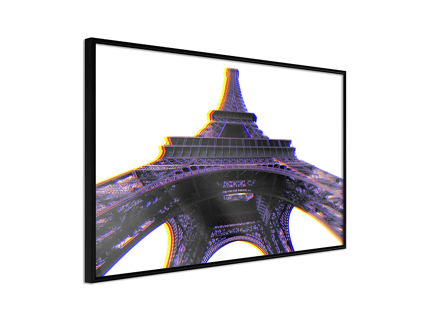 Affiche Murale Encadrée "Symbol of Paris Purple" 45 x 30 cm Noir
