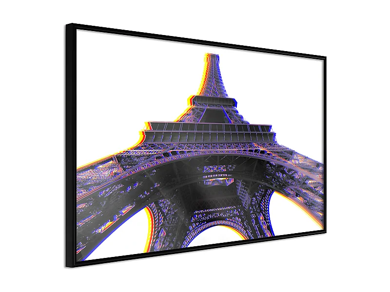 Affiche Murale Encadrée "Symbol of Paris Purple" 45 x 30 cm Noir