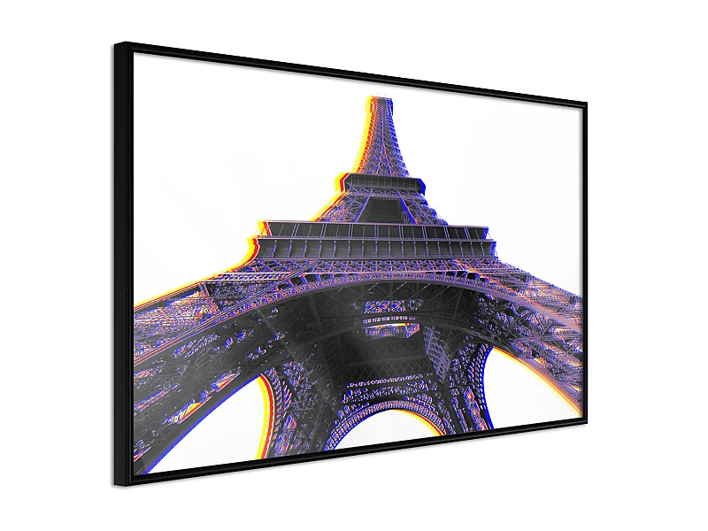 Affiche Murale Encadrée "Symbol of Paris Purple" 45 x 30 cm Noir