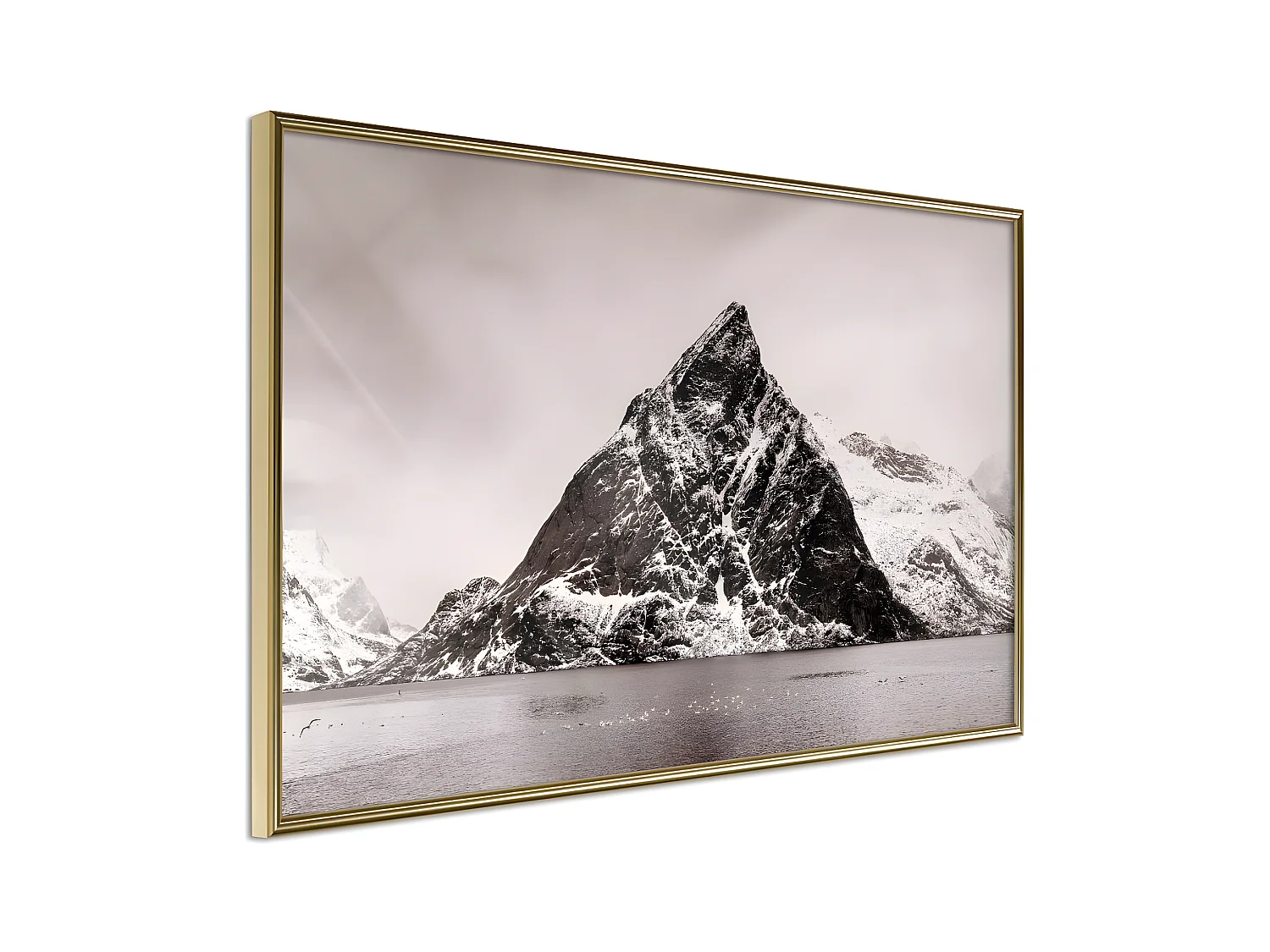 Affiche Murale Encadrée "Stark Landscape" 60 x 40 cm Or