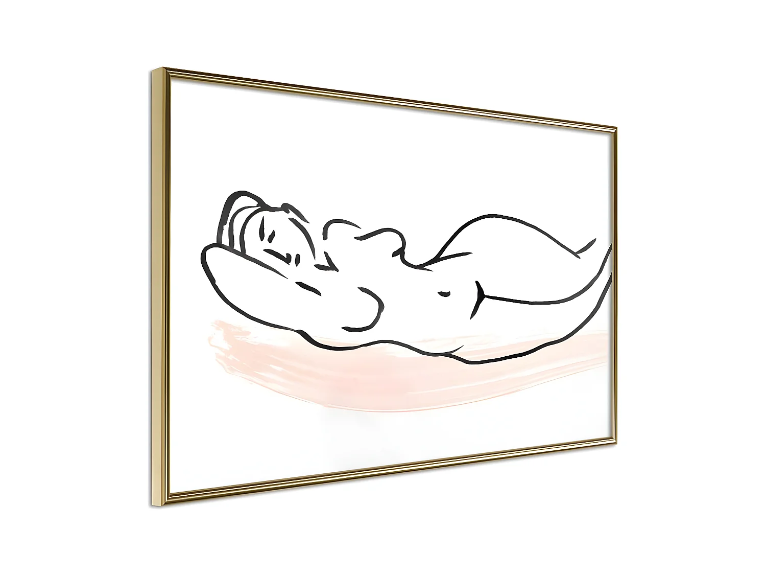 Affiche Murale Encadrée "Baroque Shapes" 30 x 20 cm Or