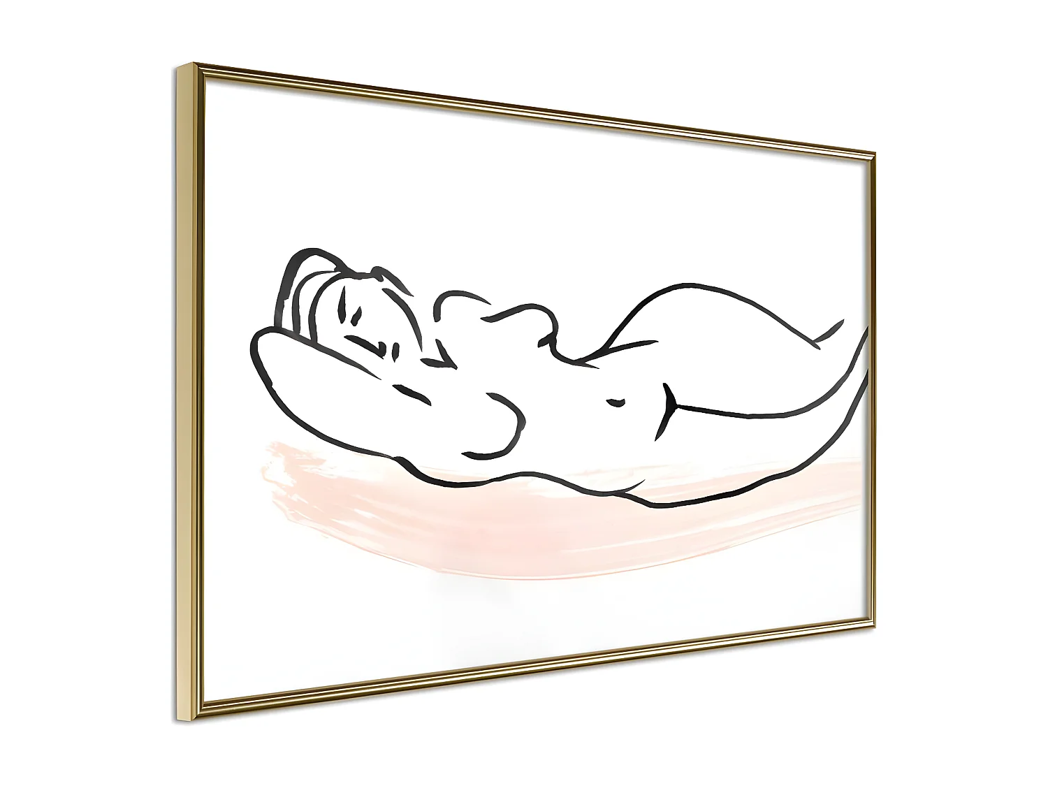 Affiche Murale Encadrée "Baroque Shapes" 30 x 20 cm Or