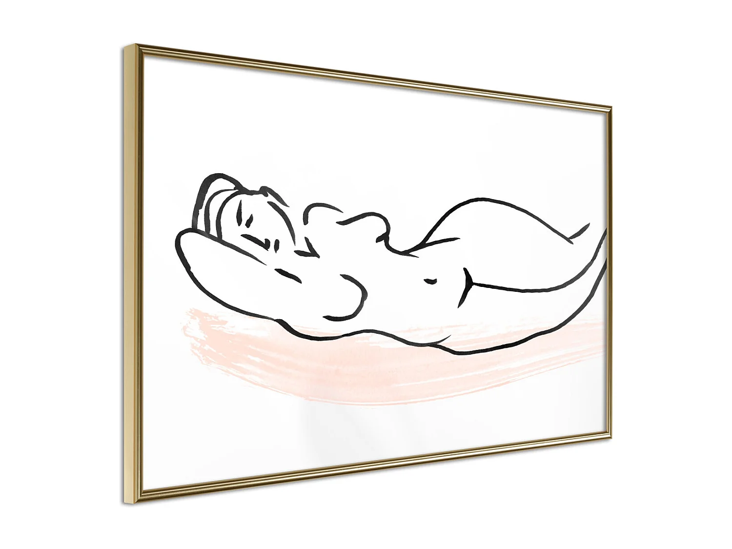 Affiche Murale Encadrée "Baroque Shapes" 30 x 20 cm Or