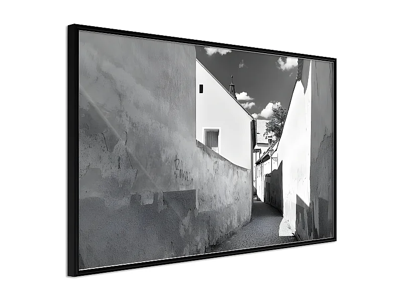 Affiche Murale Encadrée "Sunny Day in the Town" 60 x 40 cm Noir