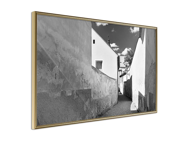 Affiche Murale Encadrée "Sunny Day in the Town" 45 x 30 cm Or