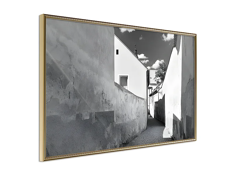 Affiche Murale Encadrée "Sunny Day in the Town" 60 x 40 cm Or