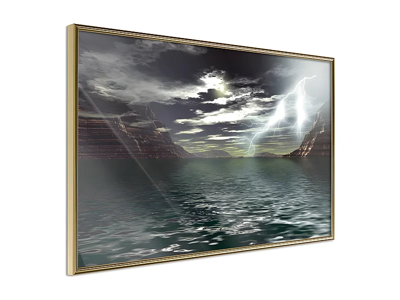 Affiche Murale Encadrée "Storm over the Canyon" 60 x 40 cm Or