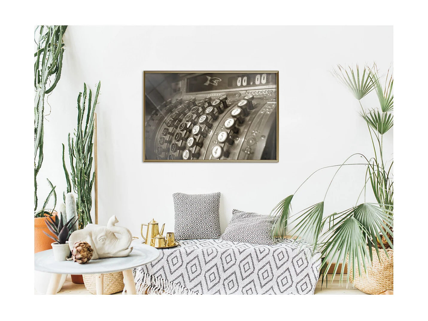 Affiche Murale Encadrée "Ka-Ching" 90 x 60 cm Or