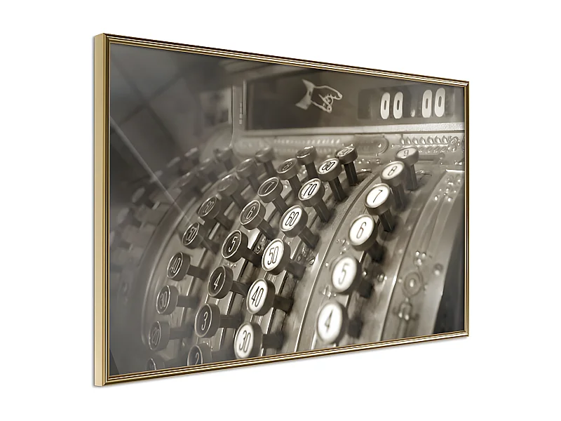 Affiche Murale Encadrée "Ka-Ching" 90 x 60 cm Or