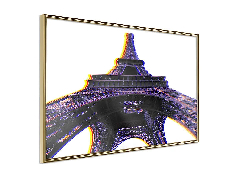 Affiche Murale Encadrée "Symbol of Paris Purple" 60 x 40 cm Or