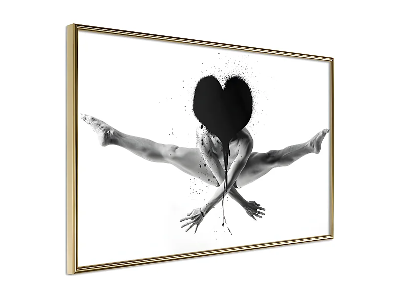 Affiche Murale Encadrée "Splits in the Air" 90 x 60 cm Or