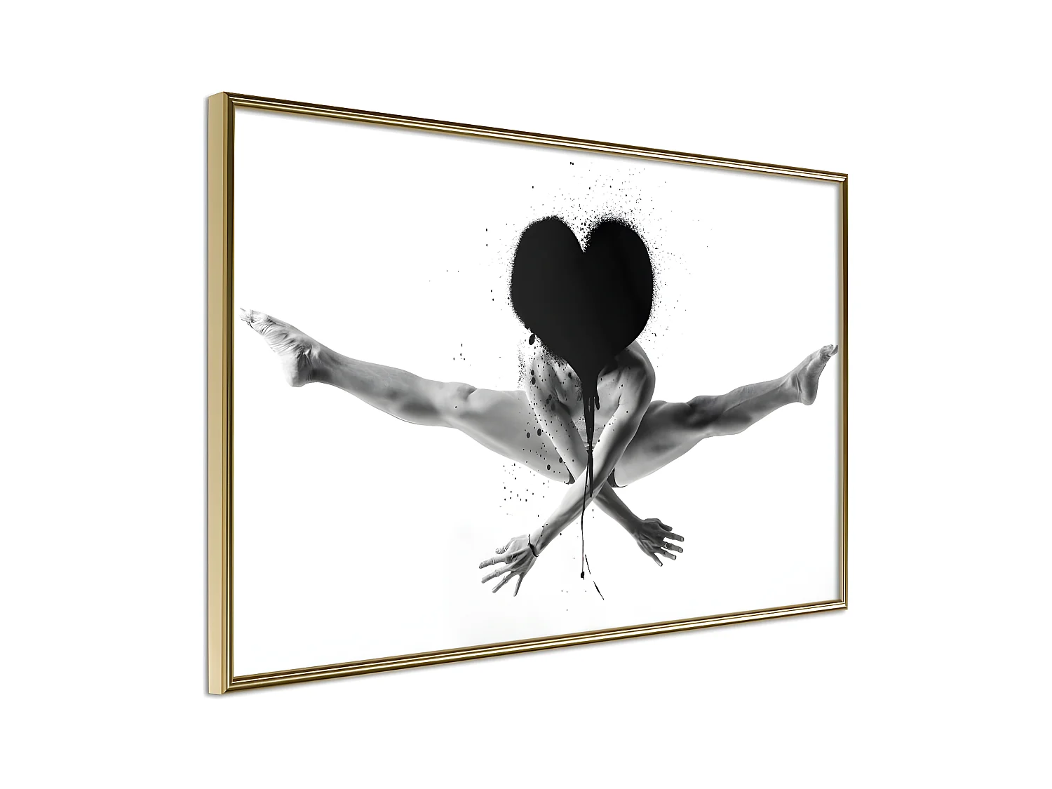 Affiche Murale Encadrée "Splits in the Air" 90 x 60 cm Or