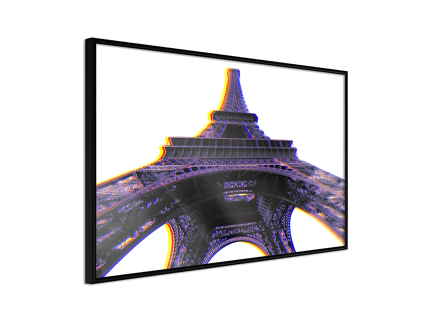 Affiche Murale Encadrée "Symbol of Paris Purple" 90 x 60 cm Noir
