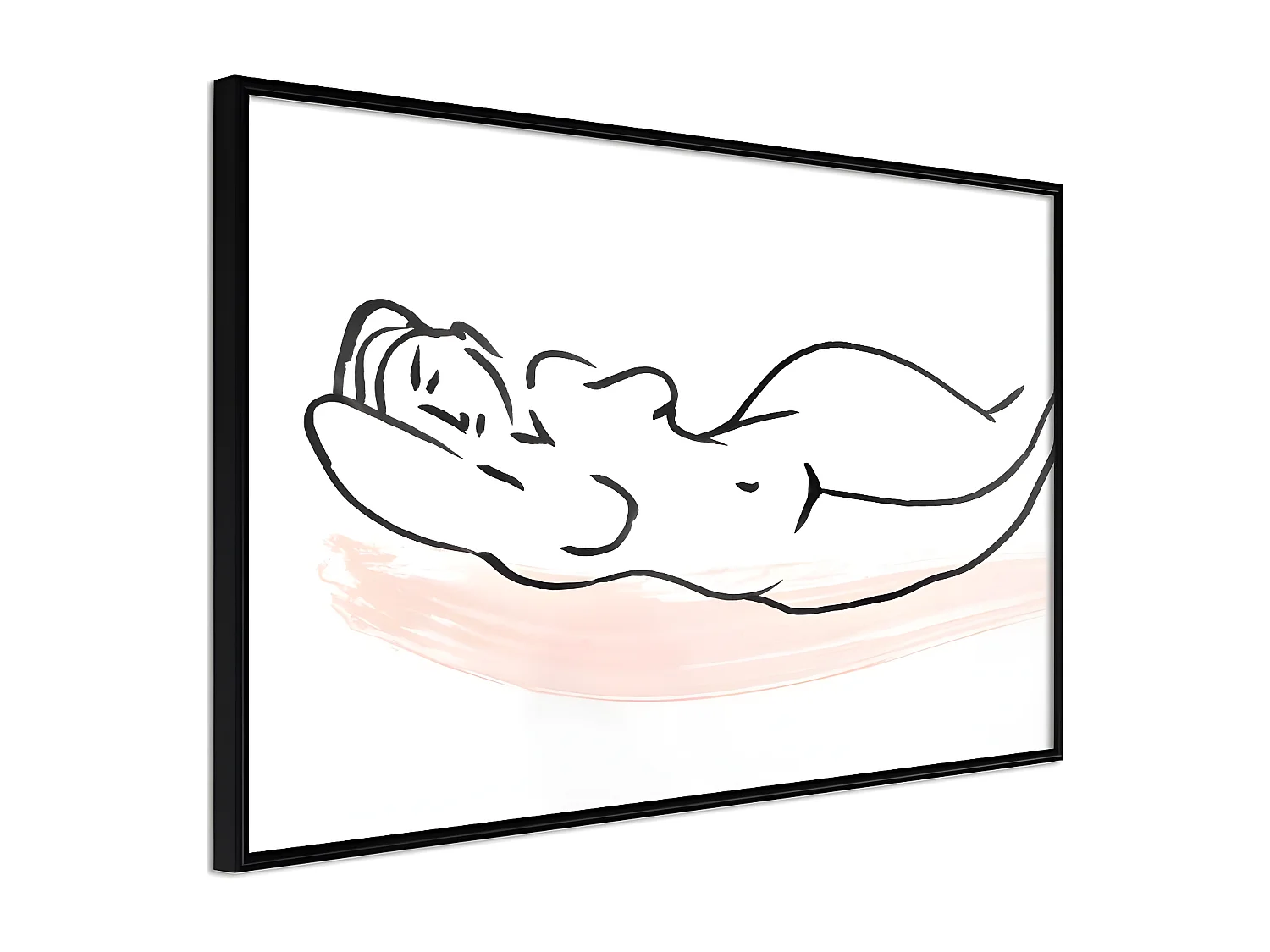 Affiche Murale Encadrée "Baroque Shapes" 60 x 40 cm Noir