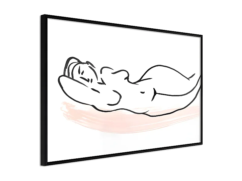 Affiche Murale Encadrée "Baroque Shapes" 60 x 40 cm Noir