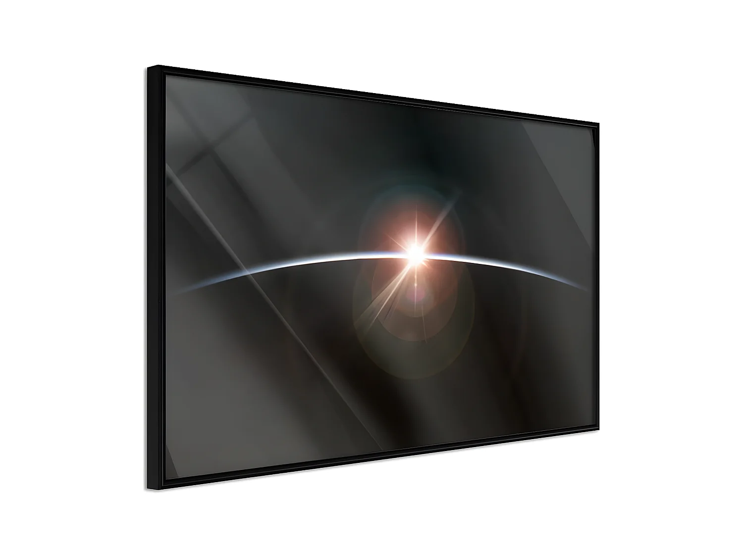 Affiche Murale Encadrée "Glimmer" 90 x 60 cm Noir