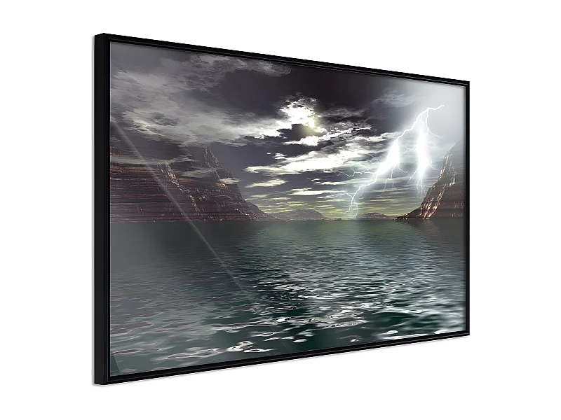 Affiche Murale Encadrée "Storm over the Canyon" 45 x 30 cm Noir