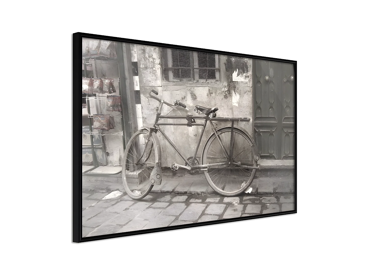 Affiche Murale Encadrée "Old Bicycle" 30 x 20 cm Noir