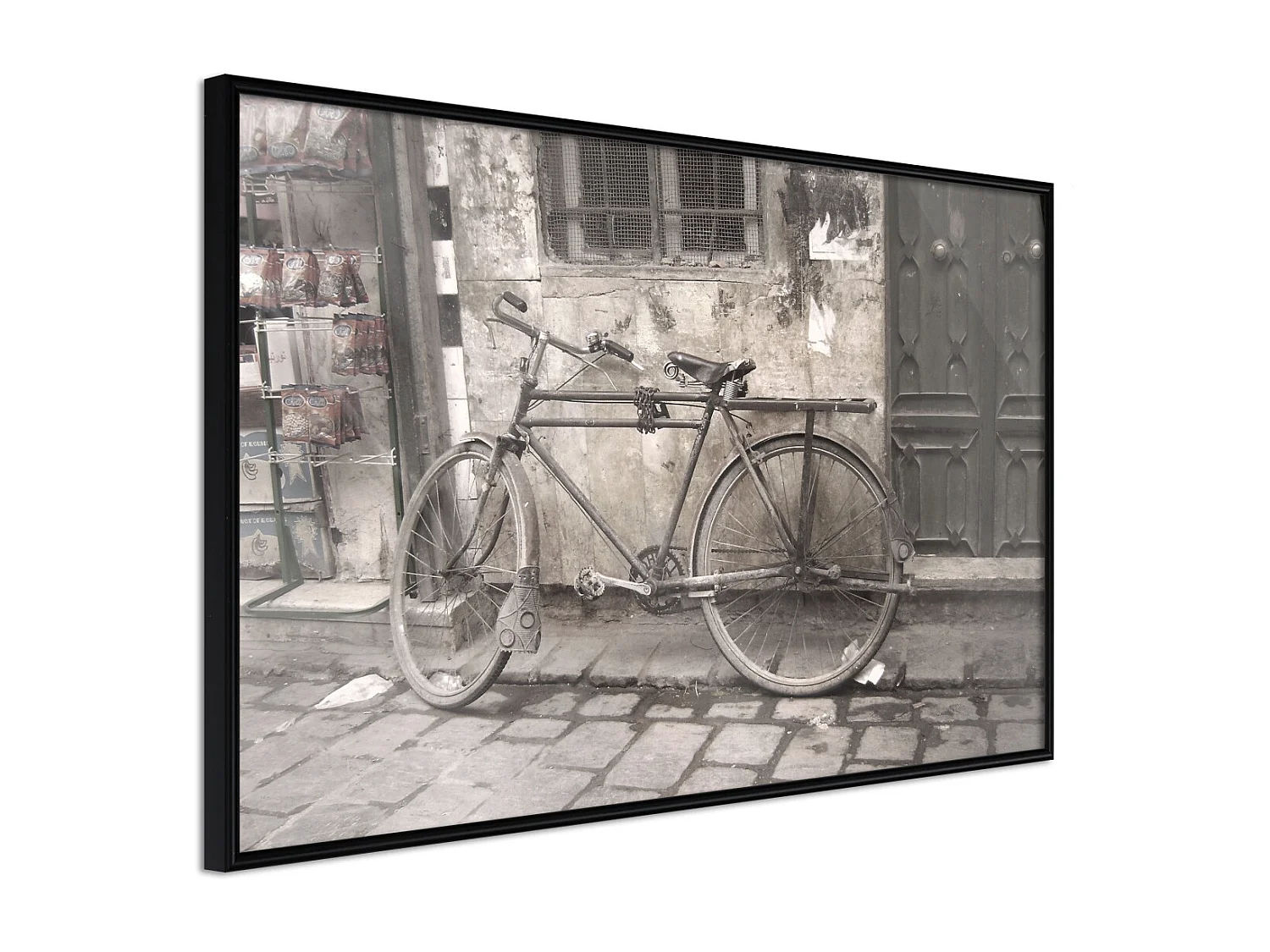 Affiche Murale Encadrée "Old Bicycle" 30 x 20 cm Noir