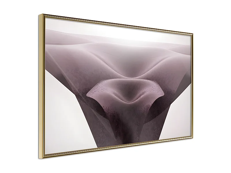 Affiche Murale Encadrée "Surreal Dunes" 90 x 60 cm Or